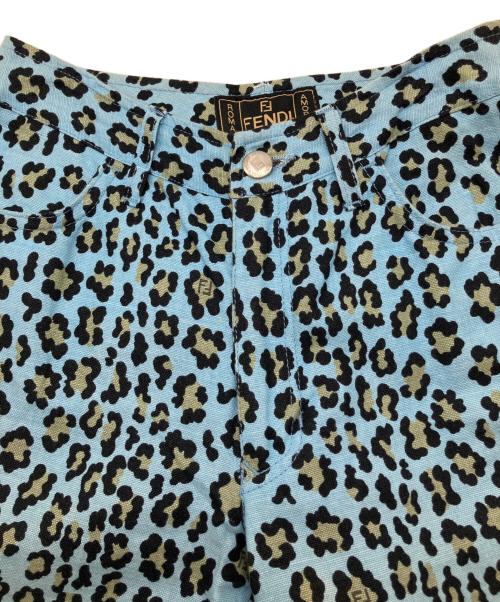 FENDI（フェンディ）FENDI (フェンディ) 総柄パンツ スカイブルー×イエロー サイズ:26Inchの古着・服飾アイテム