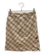 BURBERRY BLUE LABELバーバリー ブルー レーベル）の古着「ノバチェックスカート　デザイナーズインポート」｜ベージュ