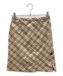BURBERRY BLUE LABEL（バーバリー ブルー レーベル）の古着「ノバチェックスカート　デザイナーズインポート」｜ベージュ