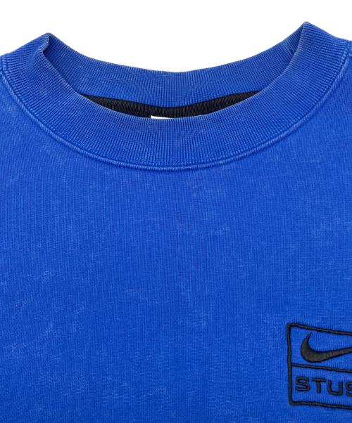 NIKE（ナイキ）NIKE (ナイキ) stussy (ステューシー) Acid Wash Crew ストリート ブルー サイズ:Lの古着・服飾アイテム