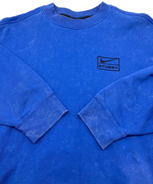 NIKE（ナイキ）NIKE (ナイキ) stussy (ステューシー) Acid Wash Crew ストリート ブルー サイズ:Lの古着・服飾アイテム