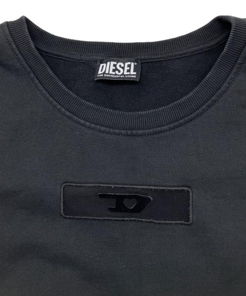 DIESEL（ディーゼル）DIESEL (ディーゼル) クルーネックスウェット デザイナーズインポート ブラック サイズ:Sの古着・服飾アイテム
