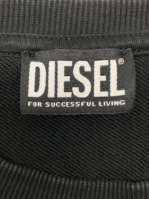 DIESEL（ディーゼル）DIESEL (ディーゼル) クルーネックスウェット デザイナーズインポート ブラック サイズ:Sの古着・服飾アイテム