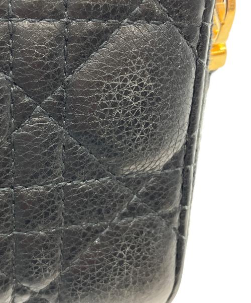 Christian Dior（クリスチャン ディオール）Christian Dior (クリスチャン ディオール) ラウンドファスナー財布 カナージュ ブラックの古着・服飾アイテム