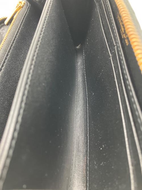 Christian Dior（クリスチャン ディオール）Christian Dior (クリスチャン ディオール) ラウンドファスナー財布 カナージュ ブラックの古着・服飾アイテム