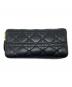 Christian Dior (クリスチャン ディオール) ラウンドファスナー財布 カナージュ ブラック：25000円