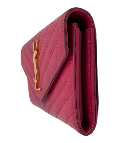 Yves Saint Laurent（イヴサンローラン）Yves Saint Laurent (イヴサンローラン) 長財布 ショッキングピンクの古着・服飾アイテム