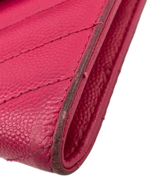 Yves Saint Laurent（イヴサンローラン）Yves Saint Laurent (イヴサンローラン) 長財布 ショッキングピンクの古着・服飾アイテム