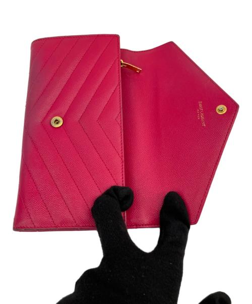 Yves Saint Laurent（イヴサンローラン）Yves Saint Laurent (イヴサンローラン) 長財布 ショッキングピンクの古着・服飾アイテム