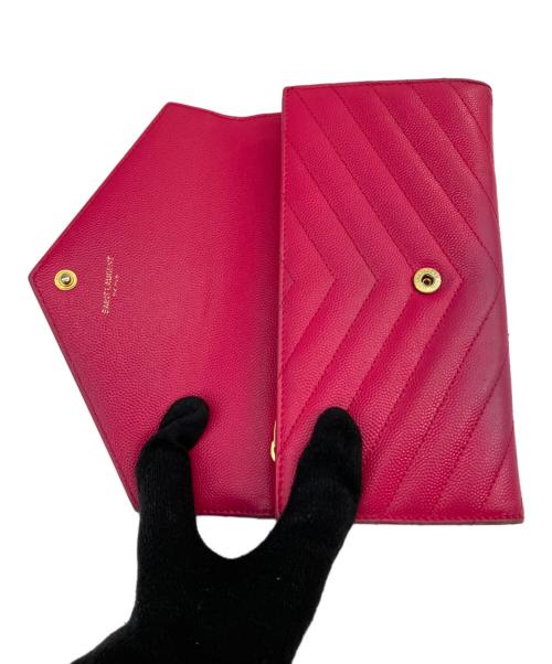 Yves Saint Laurent（イヴサンローラン）Yves Saint Laurent (イヴサンローラン) 長財布 ショッキングピンクの古着・服飾アイテム