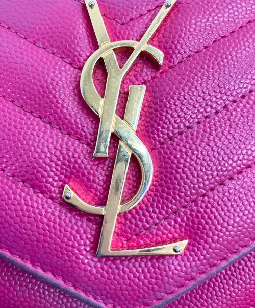 Yves Saint Laurent（イヴサンローラン）Yves Saint Laurent (イヴサンローラン) 長財布 ショッキングピンクの古着・服飾アイテム