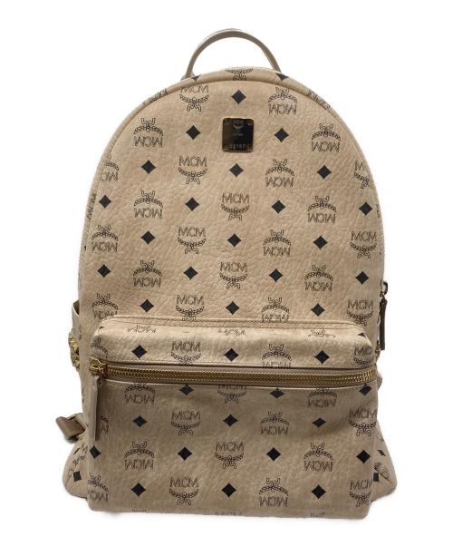 MCM（エムシーエム）MCM (エムシーエム) スタッズリュック ベージュの古着・服飾アイテム