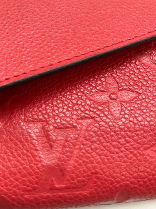 LOUIS VUITTON（ルイ ヴィトン）LOUIS VUITTON (ルイ ヴィトン) モノグラム・アンプラント	ポルトフォイユ・サラ スリーズ レッドの古着・服飾アイテム