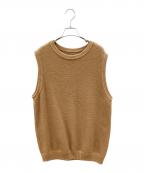 crepusculeクレプスキュール）の古着「厚手ニット moss stitch vest」｜ブラウン