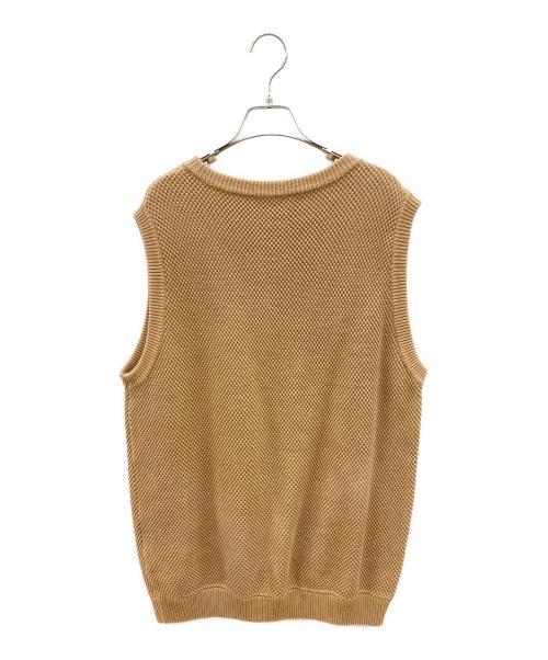 crepuscule（クレプスキュール）crepuscule (クレプスキュール) 厚手ニット moss stitch vest ブラウン サイズ:1の古着・服飾アイテム