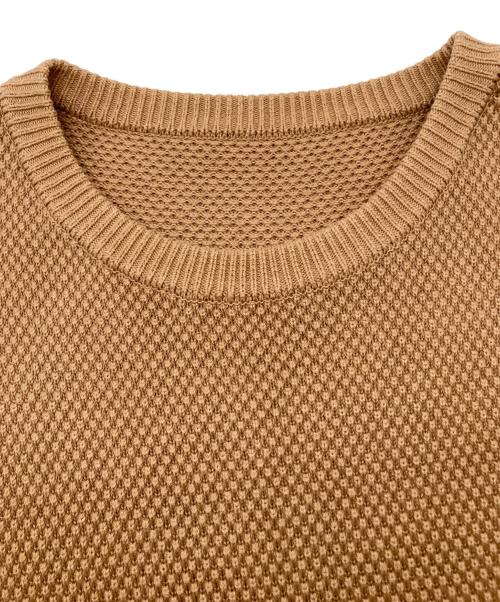 crepuscule（クレプスキュール）crepuscule (クレプスキュール) 厚手ニット moss stitch vest ブラウン サイズ:1の古着・服飾アイテム