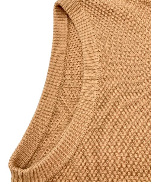 crepuscule（クレプスキュール）crepuscule (クレプスキュール) 厚手ニット moss stitch vest ブラウン サイズ:1の古着・服飾アイテム