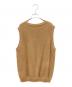 crepuscule (クレプスキュール) 厚手ニット moss stitch vest ブラウン サイズ:1：5000円