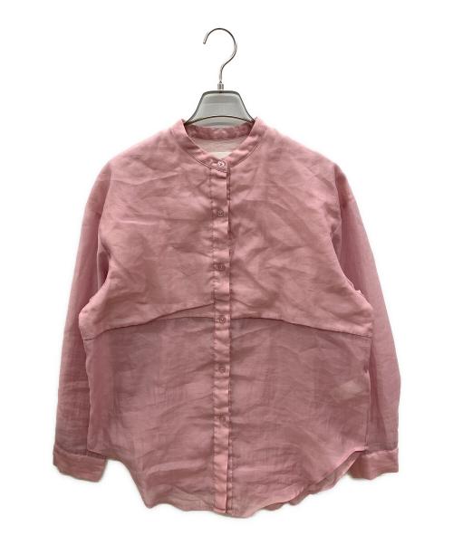 Ameri（アメリ）Ameri (アメリ) ニットベスト　シャツ付き ショッキングピンク×ホワイト サイズ:Ｆの古着・服飾アイテム