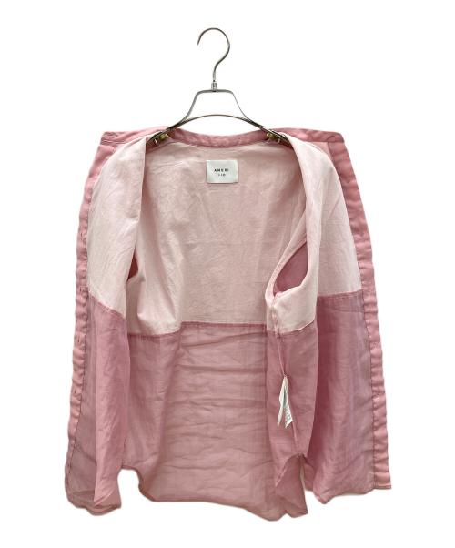 Ameri（アメリ）Ameri (アメリ) ニットベスト　シャツ付き ショッキングピンク×ホワイト サイズ:Ｆの古着・服飾アイテム