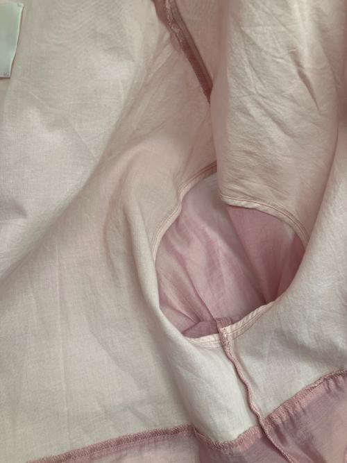 Ameri（アメリ）Ameri (アメリ) ニットベスト　シャツ付き ショッキングピンク×ホワイト サイズ:Ｆの古着・服飾アイテム