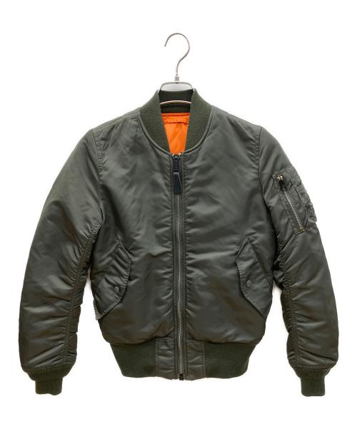 ALPHA（アルファ）ALPHA (アルファ) リバーシブルMA-1ジャケット　ヴインテージアメカジ グリーン サイズ:XXSの古着・服飾アイテム