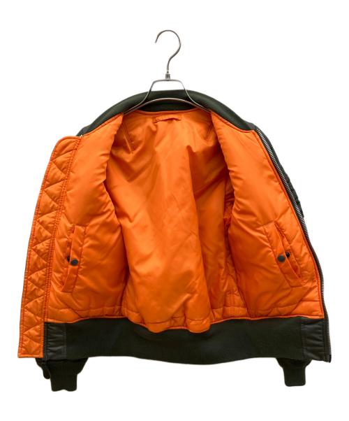 ALPHA（アルファ）ALPHA (アルファ) リバーシブルMA-1ジャケット　ヴインテージアメカジ グリーン サイズ:XXSの古着・服飾アイテム