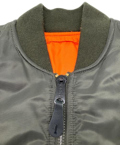 ALPHA（アルファ）ALPHA (アルファ) リバーシブルMA-1ジャケット　ヴインテージアメカジ グリーン サイズ:XXSの古着・服飾アイテム