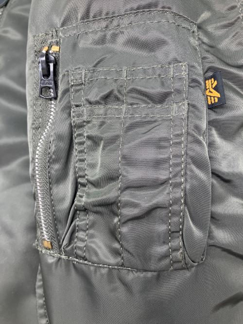 ALPHA（アルファ）ALPHA (アルファ) リバーシブルMA-1ジャケット　ヴインテージアメカジ グリーン サイズ:XXSの古着・服飾アイテム