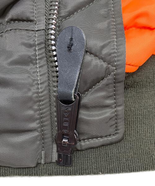 ALPHA（アルファ）ALPHA (アルファ) リバーシブルMA-1ジャケット　ヴインテージアメカジ グリーン サイズ:XXSの古着・服飾アイテム