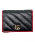GUCCIグッチ）の古着「2つ折り財布 GGマーモント GG」｜ブラック×レッド