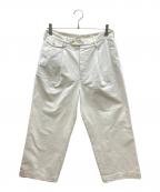 AURALEEオーラリー）の古着「WASHED FINX CHINO ONE-TUCK PANTS　25SS」｜ホワイト