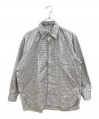 KAPTAIN SUNSHINE×BEAMS PLUSキャプテンサンシャイン×ビームスプラス）の古着「シャツ」｜ホワイト×ブラウン×ネイビー