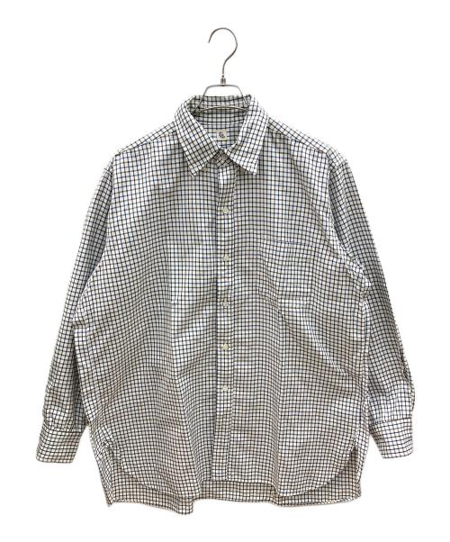 KAPTAIN SUNSHINE（キャプテンサンシャイン）KAPTAIN SUNSHINE (キャプテンサンシャイン) BEAMS PLUS (ビームスプラス) シャツ ホワイト×ブラウン×ネイビー サイズ:42/XLの古着・服飾アイテム