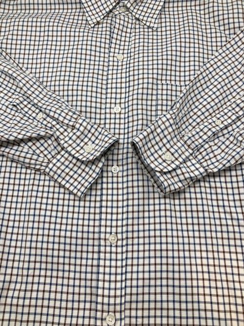 KAPTAIN SUNSHINE（キャプテンサンシャイン）KAPTAIN SUNSHINE (キャプテンサンシャイン) BEAMS PLUS (ビームスプラス) シャツ ホワイト×ブラウン×ネイビー サイズ:42/XLの古着・服飾アイテム