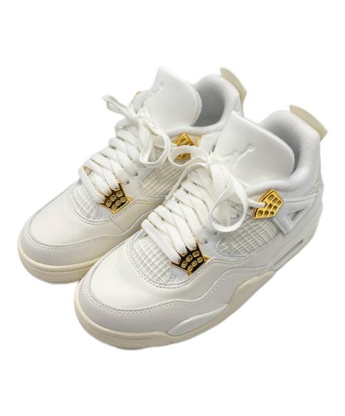 NIKE（ナイキ）NIKE (ナイキ) スニーカー　NIKE　Women's Air Jordan 4 Retro（ウィメンズ　エアジョーダン　フォー　レトロ） ホワイト サイズ:23.5㎝の古着・服飾アイテム