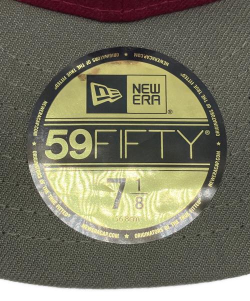 New Era（ニューエラ）New Era (ニューエラ) 59FIFTY キャップ レッド×グリーン サイズ:7 1/8の古着・服飾アイテム