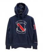 marlboro×NUMBER (N)INEマルボロ×ナンバーナイン）の古着「プルオーバーパーカー」｜ネイビー