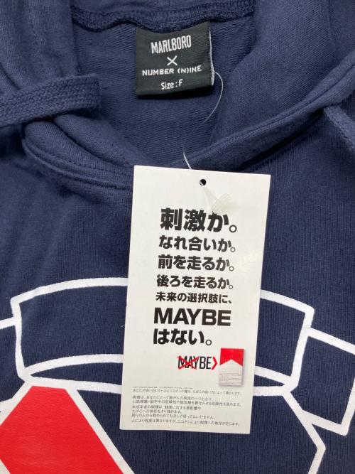 marlboro（マルボロ）marlboro (マルボロ) NUMBER (N)INE (ナンバーナイン) プルオーバーパーカー ネイビー サイズ:Ｆの古着・服飾アイテム