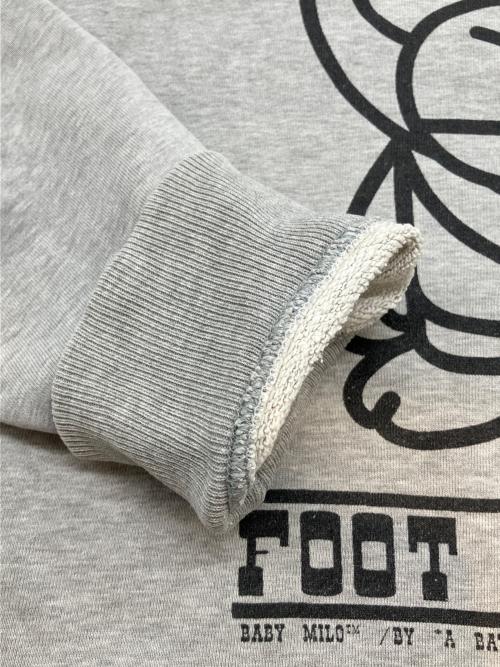 A BATHING APE（アベイシングエイプ）A BATHING APE (アベイシングエイプ) 90sラグランスウェット　APE SHALL NEVER KILL APE　初期タグ　古着 グレー サイズ:Ｍの古着・服飾アイテム