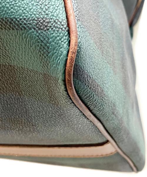 POLO RALPH LAUREN（ポロ・ラルフローレン）POLO RALPH LAUREN (ポロ・ラルフローレン) ボストンバッグ グリーン×ブラウンの古着・服飾アイテム