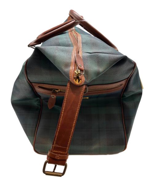 POLO RALPH LAUREN（ポロ・ラルフローレン）POLO RALPH LAUREN (ポロ・ラルフローレン) ボストンバッグ グリーン×ブラウンの古着・服飾アイテム