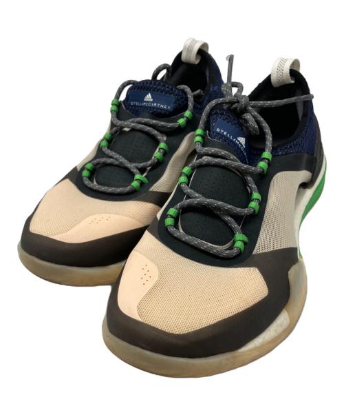 adidas（アディダス）adidas (アディダス) STELLA McCARTNEY (ステラマッカートニー) PUREBOOST X TR 3.0 ベージュ×ブラック×グリーン サイズ:24の古着・服飾アイテム