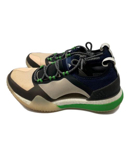 adidas（アディダス）adidas (アディダス) STELLA McCARTNEY (ステラマッカートニー) PUREBOOST X TR 3.0 ベージュ×ブラック×グリーン サイズ:24の古着・服飾アイテム