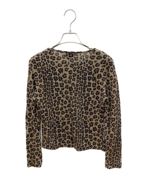 FENDI（フェンディ）FENDI (フェンディ) 薄手ニット　レオパード柄 ブラウン×ブラック サイズ:44の古着・服飾アイテム
