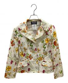 DOLCE & GABBANA（ドルチェ＆ガッバーナ）の古着「花柄3Bジャケット」｜アイボリー