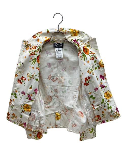 DOLCE & GABBANA（ドルチェ＆ガッバーナ）DOLCE & GABBANA (ドルチェ＆ガッバーナ) 花柄3Bジャケット アイボリー サイズ:40の古着・服飾アイテム