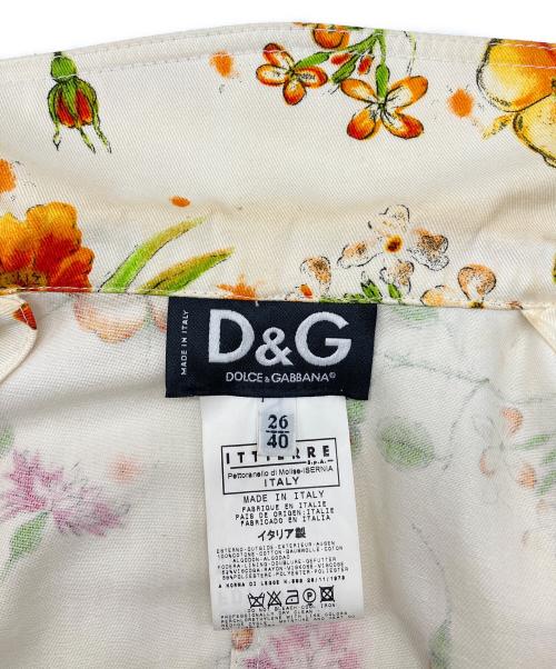 DOLCE & GABBANA（ドルチェ＆ガッバーナ）DOLCE & GABBANA (ドルチェ＆ガッバーナ) 花柄3Bジャケット アイボリー サイズ:40の古着・服飾アイテム