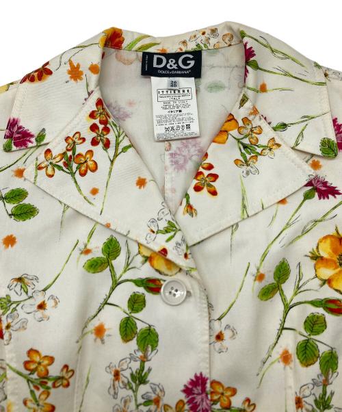 DOLCE & GABBANA（ドルチェ＆ガッバーナ）DOLCE & GABBANA (ドルチェ＆ガッバーナ) 花柄3Bジャケット アイボリー サイズ:40の古着・服飾アイテム