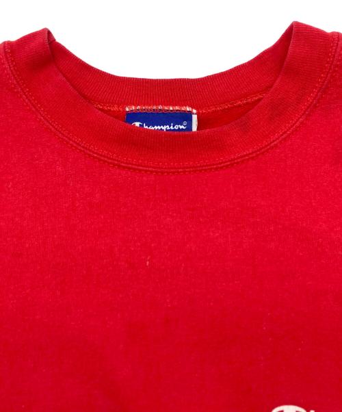 Champion（チャンピオン）Champion (チャンピオン) 90sロゴプリントスウェット　古着 レッド サイズ:Lの古着・服飾アイテム